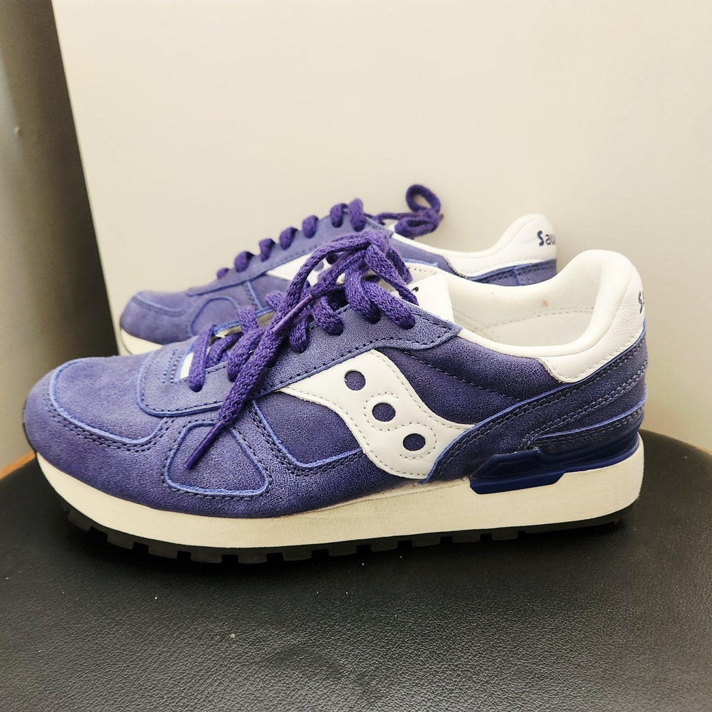 Saucony Shadow Sneakers Fabric & Suede Rested blue(Purpleish) Women's 7 like new